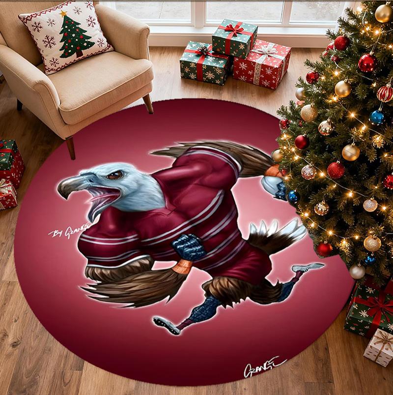 Manly Warringah Sea Eagles Pattern Round Rug, Indoor/Outdoor Mat, for Picnic, Gameroom, Bedroom, Office, Living Room, Home Decor Carpet, Birthday Gift