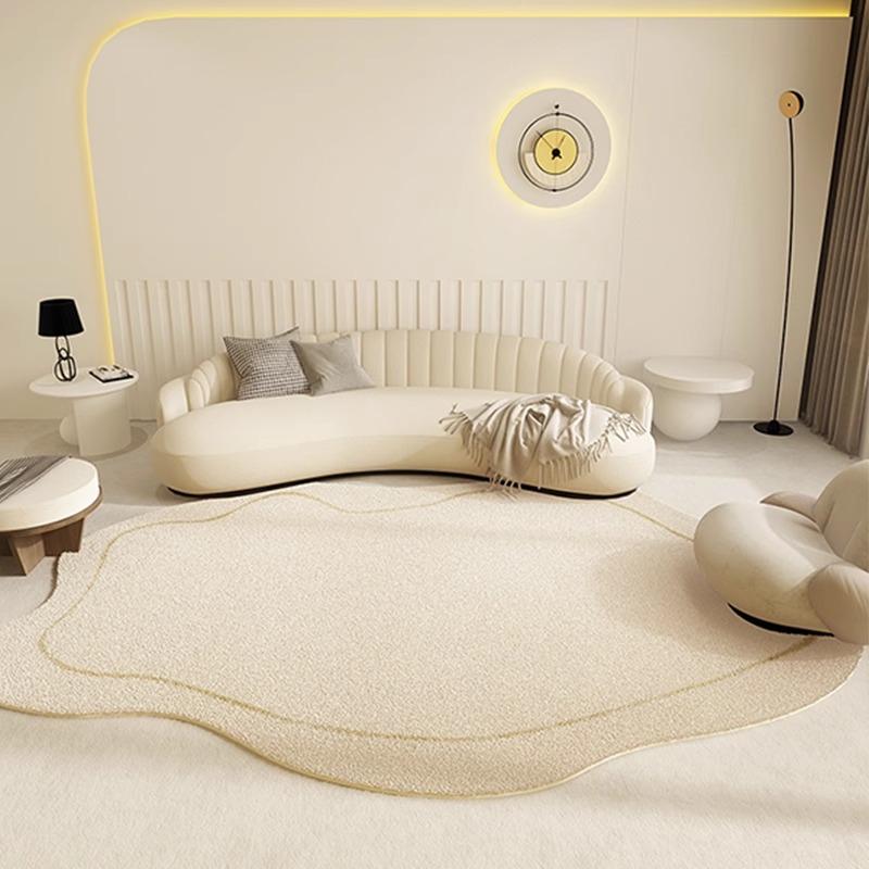 Irregular Shape Living Room Decoration Gradient Carpet Cream Style Rugs for Bedroom Home Thick Plush Mat Fluffy Soft Bedside Rug