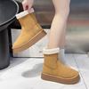 Versatile Warm Thick-soled Snow Boots for Women's Winter New Retro Piled Thickened Cotton Shoes Fluffy Short Boots