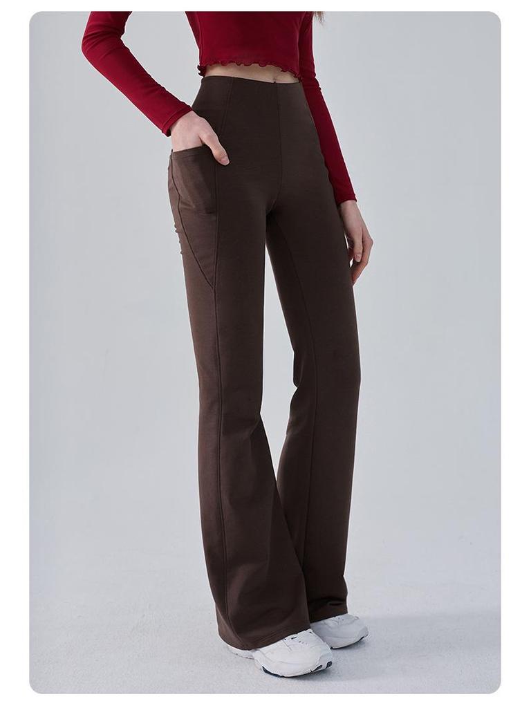 Брюки для йоги микро-клеш с высокой талией, с эффектом «персика» и контролем живота