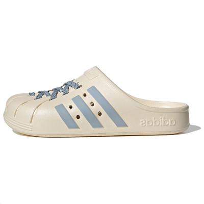 Клоги Adilette Удобные Прочные Шлепанцы с закрытым носком Унисекс Обувь Молочно-белый Синий JH9850