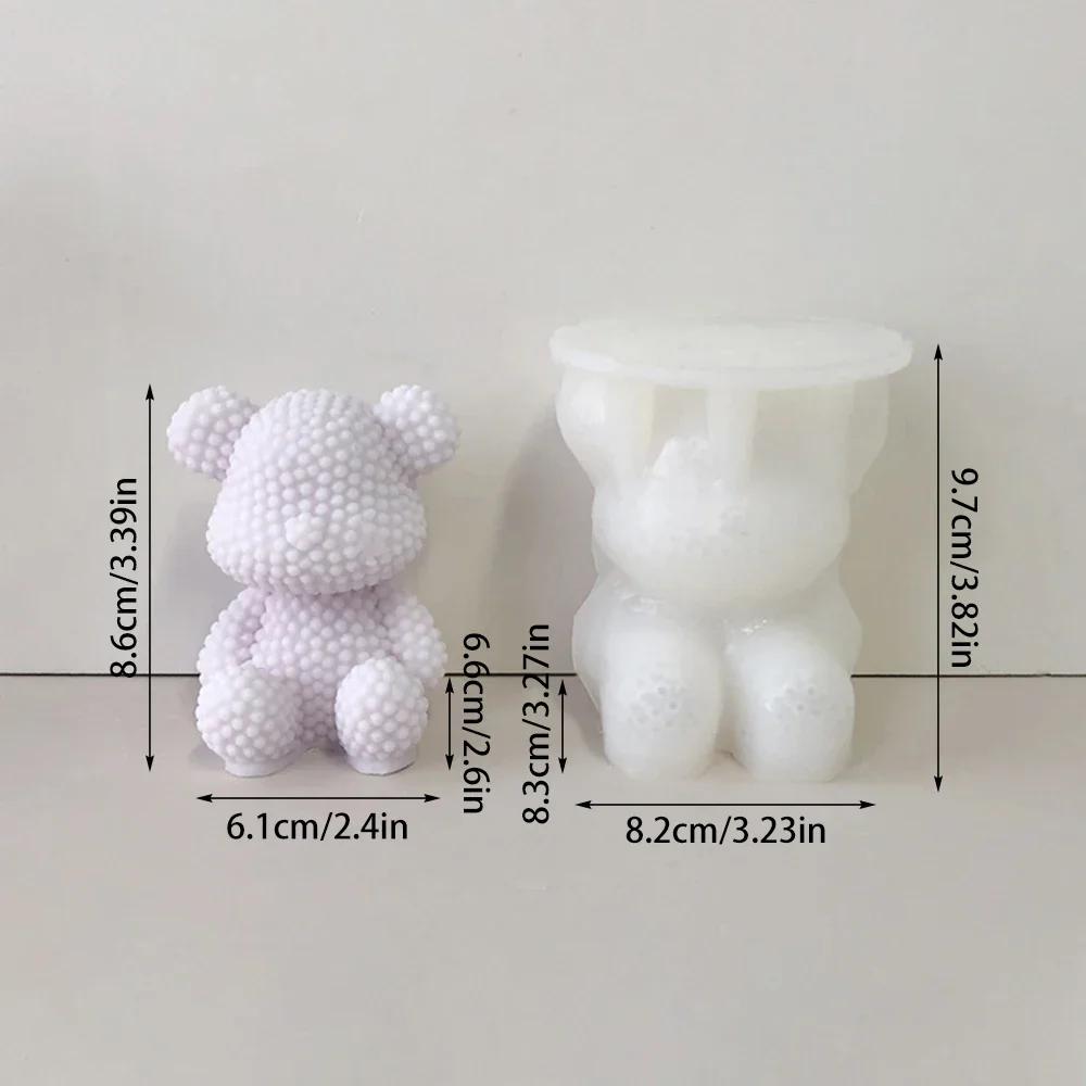 3D Pearl Rabbit силиконовая форма для свечей DIY Pearl Bear Aroma эпоксидная смола форма для мыла и свечей DIY Craft Handmade Home Decor