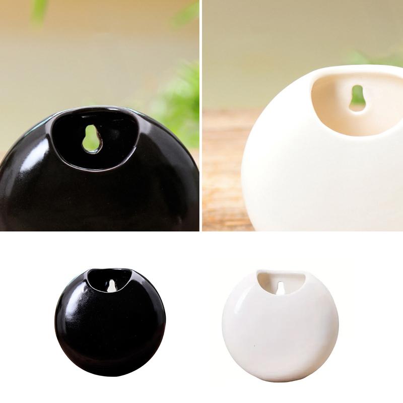 1шт керамический цветочный горшок аксессуары для цветочной композиции настенный цветочный горшок круглая настенная подвесная ваза 11.3x11см