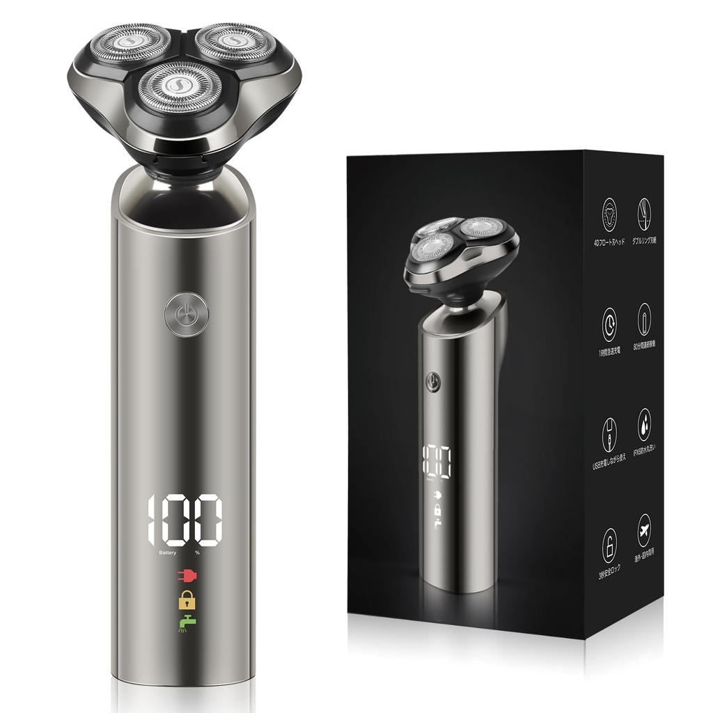 In Electric Electric Electric Rotary IPX6 Both Dry and Suitable for Bath USB LED with Logging Compatible with Overseas Lightweight [New 2024] Men's