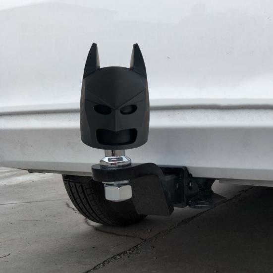 Trailer Hitch Cover Funny Bat Mask Design Trailer Ball Cover Decorative Trailer Couplings Cover Cap for Towing Trailer Truck RV Accessories