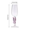 Semicircular Red Wine Cups Creative Crystal Glass Portable Clear Half Wine Glass fun European Creative Long-Stem Wine Glass