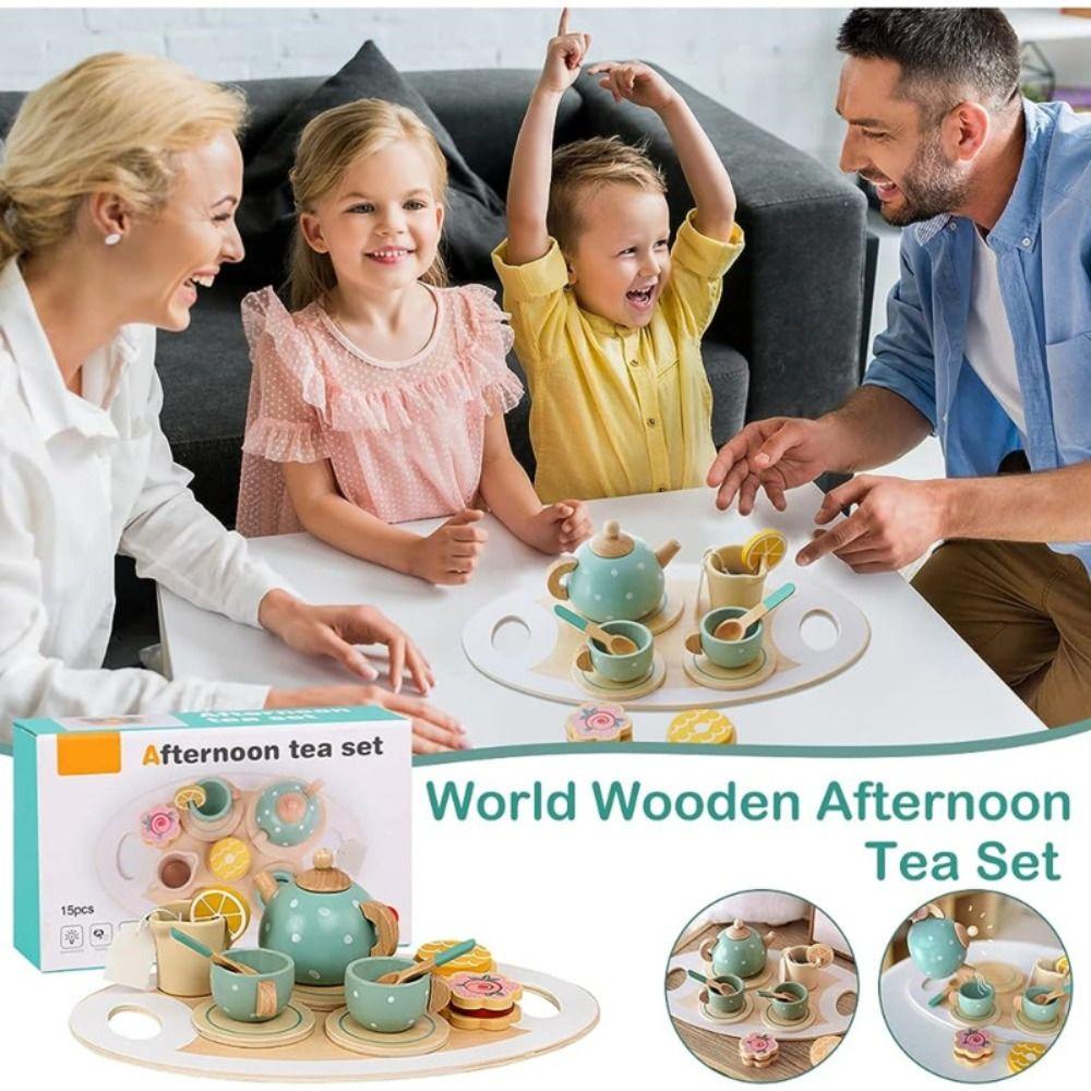 Food Afternoon Tea Set Toy Timbered Early Educational Toys Children Toys
