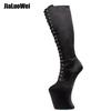 22CM Super High Heel Boots Horse Ponying Stallion Hoof Sole Platform Women Sexy Fetish Knee High Boots