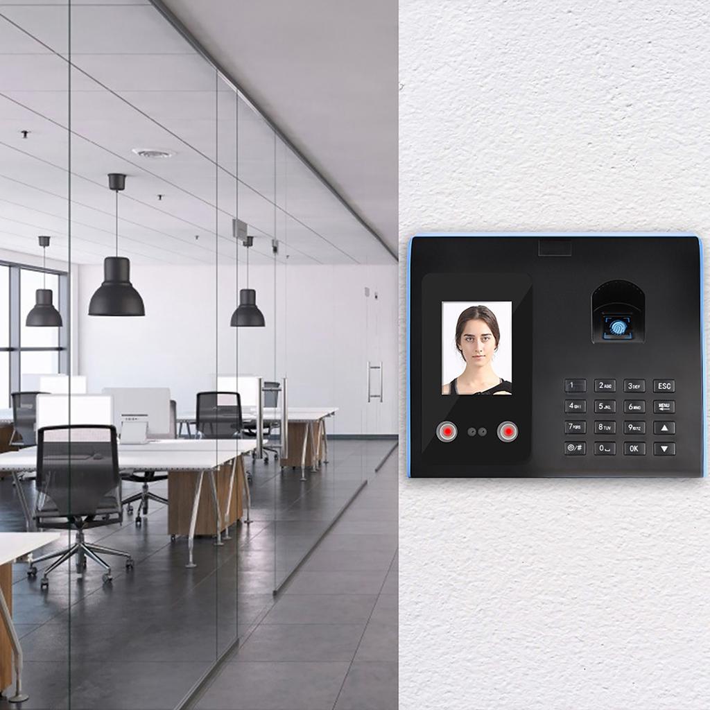 Интеллектуальная машина учета рабочего времени Распознавание лица и отпечатков пальцев Пароль Часы