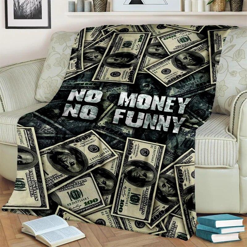 Богатое 3D одеяло с узором в долларах и евро, мягкое одеяло для дома, спальни, кровати, дивана, пикника, путешествия, офиса, одеяло, детское одеяло