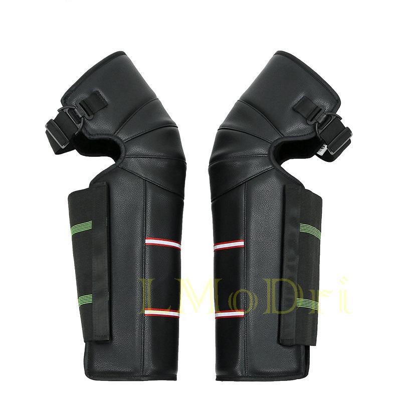 LMoDri мотоциклетные теплые наколенники, теплые наколенники для езды на мотоцикле, защитные наколенники, ветрозащитные, зимние и уличные, из искусственной кожи