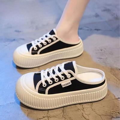 Толстые носки с полутапочками, женская верхняя одежда, летняя новая повседневная белая обувь, парусиновые туфли, сандалии