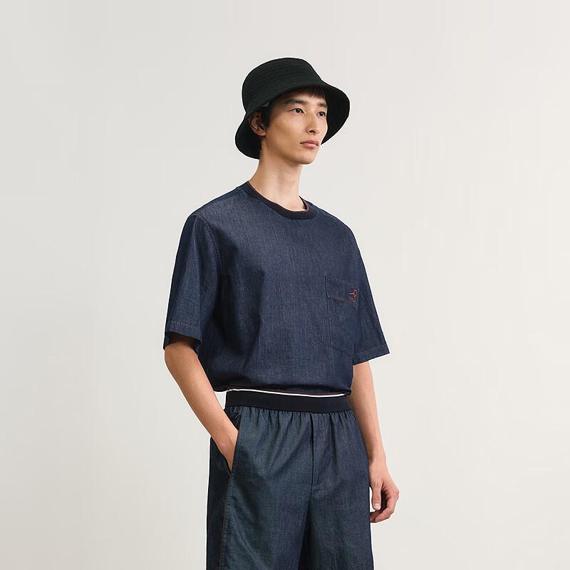 CROQUIS Men's 2025 Summer H-Shape Cotton Loose Short Sleeve T-Shirt