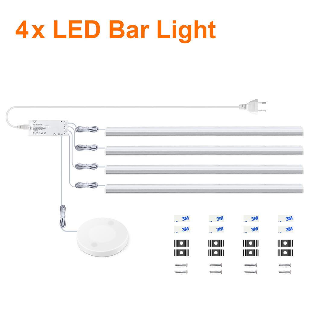 Светодиодная трубчатая лампа с блоком питания 220 В на 12 В, проникающий сенсорный выключатель, датчик взмаха рукой, комнатное освещение для дома, спальни, кухни