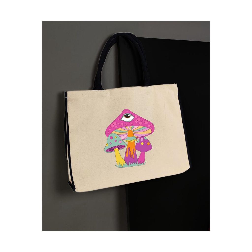 Cheerful Mushroom Themed Cloth Bag