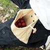 Outdoor Foraging Bag Faux Leather Belt Waterproof Waxed Canvas Foraging Pouch Camping Hiking Waist Hanging Fruit Picking Collection Tool Organizer Bag