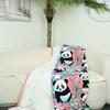 Cartoon Panda Blanket Autumn/Winter Thick Warm Air Conditioning Blanket Milk Velvet Cover Blanket Student Napping Blanket