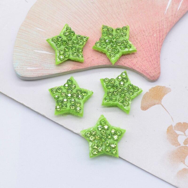 30 шт., 16 мм, мягкие разноцветные нашивки со звездами и стразами для рукоделия, одежда, шляпа, головные уборы, заколки для волос, бант, декор, аппликации, аксессуары