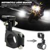 Motorcycle Headlight Spotlight Mount Bracket Motorbike Head Light Lamp Holder Support Adjustable 19mm-26mm Bumper Mount Clamp