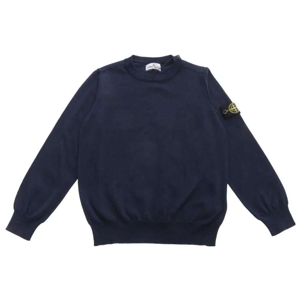 STONE ISLAND Свитер Однотонный С круглым вырезом Пуловер С длинным рукавом Детские свитеры Синий 7816501A4-V0020