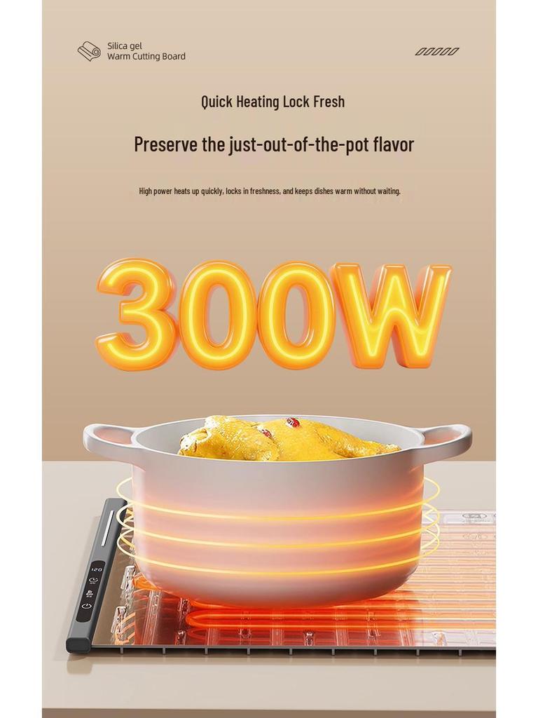 Folding Silicone Food Warmer Pad with Intelligent Temperature Control