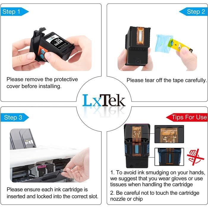 304XL Remanufactured Ink Cartridges LXTEX 2 Pack Replacement Compatible HP 304/304XL Compatible HP Envy 5010 5020 5030 5032