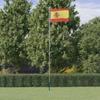 VidaXL Flag of Spain and 6.23 M Pole Aluminum 3147108