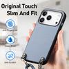 For iPhone 17 Pro Case Carbon Fiber Texture PU+PC+TPU Anti Drop Phone Cover with Crossbody Lanyard