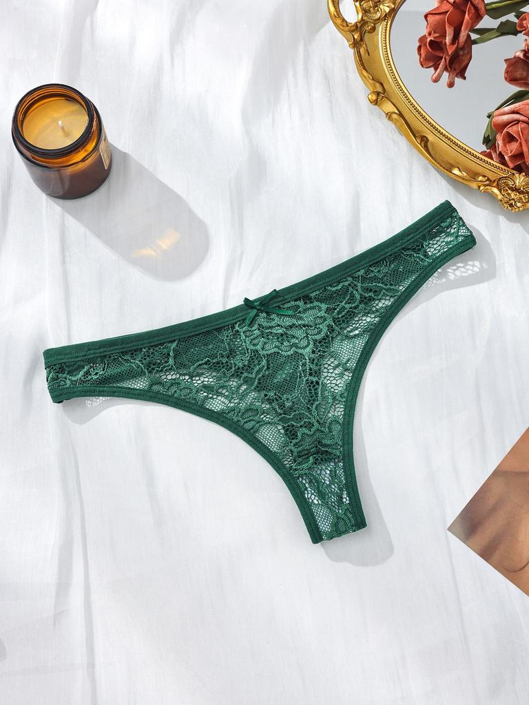 5Pcs/Set Women Thongs Sexy Lace Panties Low Waist Underwear Girls Briefs G-String Breathable Ladies Panty Floral Female Lingerie