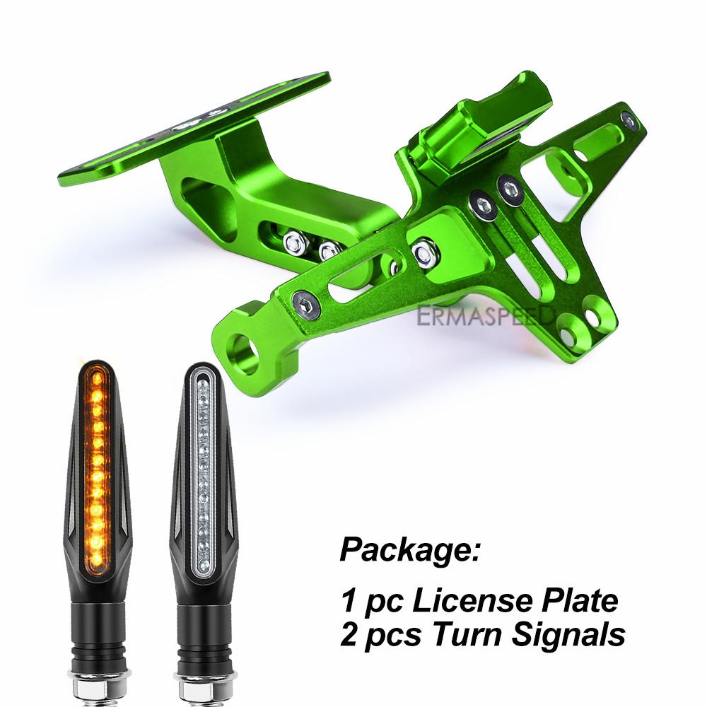 Держатель рамок номерного знака мотоцикла и светодиодный указатель поворота мотоцикла для мотокросса, уличного велосипеда, мотоцикла