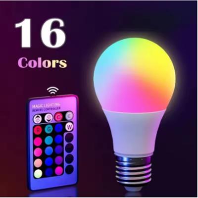 16 цветов RGB лампа LED многоцветная лампа E27 220В бытовое освещение диммируемая 24-кнопочный пульт дистанционного управления умная лампа атмосферный свет