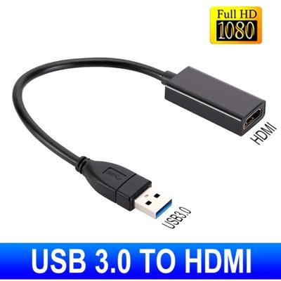 USB 3.0-HDMI-совместимый адаптер HD 1080P Конвертер USB-HDMI Thunderbolt Внешний аудио-видео адаптер Кабель для портативных ПК MacBook Samsung Huawei