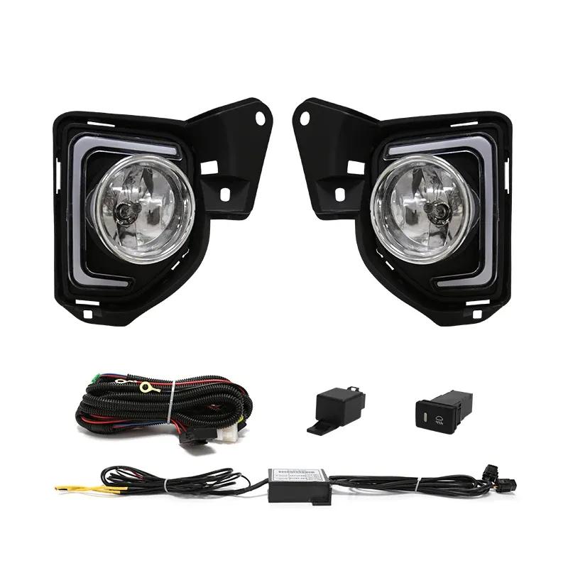 Светодиодный блок противотуманной фары для TOYOTA HIACE COMMUTER 2014 2015 2016 Дневные ходовые огни Провода Переключатель Поворотный сигнал ДХО Дневные ходовые огни 12В