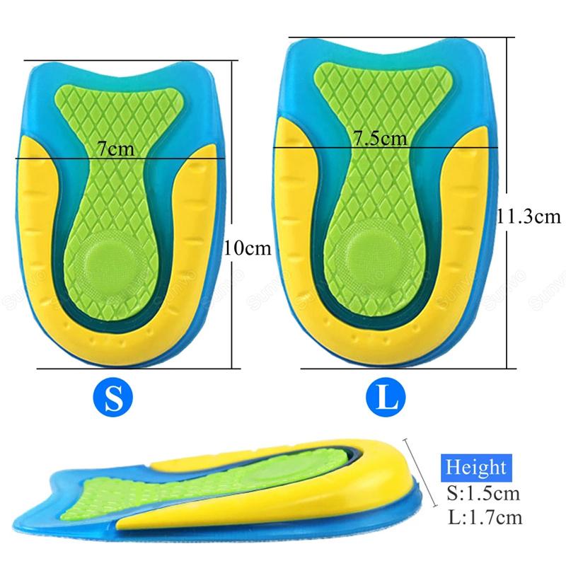 2 Pairs Silicone Gel Heel Pads for Plantar Spur Pain Relief Shock Absorption U-Cup Insole Cushions for Foot Comfort