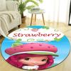 1pc Strawberry Princess5 Design Printed Area Round Carpet for Bedroom Living Room Home Decor Rugs Mat Non Slip Mat Rug for Bedside