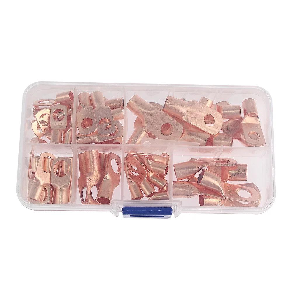 60pcs SC Series Terminals Copper Gold Battery Wire Connectors Bare Cable Crimped Soldered Terminal Blocks Kit