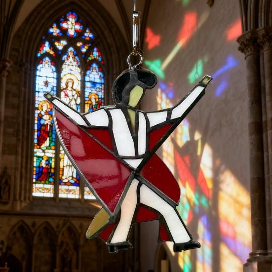 2/4 шт. Акриловая подвеска «Танцующий король», ручная работа, витраж, танцующая девушка