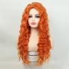Synthetic Long Curly Orange Hair for Woman Water Wave Wigs Female Costume Cosplay Halloween Party Girls Lolita Wig Black Women