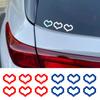 6Pcs Car Window Decor Waterproof Mosaic Heart Love Heart Sticker For Car Laptop Window Motorcycle Decal