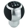 Lunsom 5 Speed Shift Knob PU Round Shifter Knob Universal Auto Manual Mt Car (Silver)