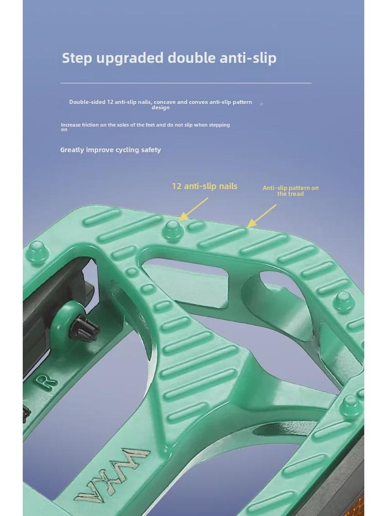Aluminum Alloy Double DU Bearing Bicycle Pedals for Mountain and Road Bikes
