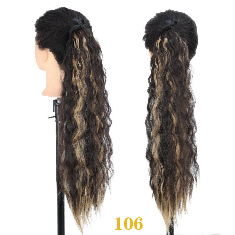 Супер длинная вьющаяся синтетическая заколка для наращивания волос, парик с хвостиком
