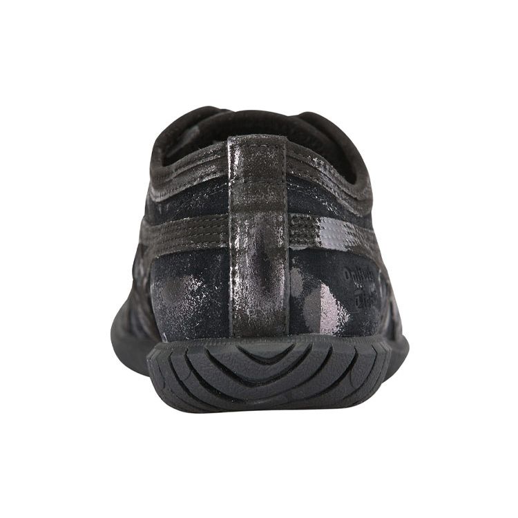 Onitsuka Tiger Unisex Mexico 66  Black Leather Lace-Up Sneakers 1183A079-001