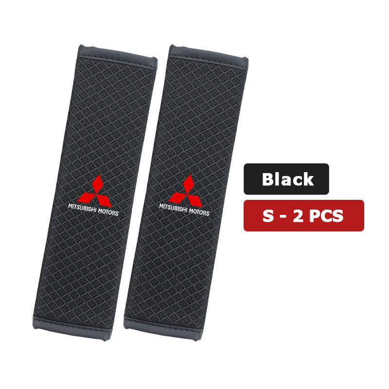 cxdjmy1 For Mitsubishi 1/2PCS Car Seat Belt Cover Adjustable Ice Silk Safety Protection Shoulder Pad Outlander Lancer Cross Colt Xpander