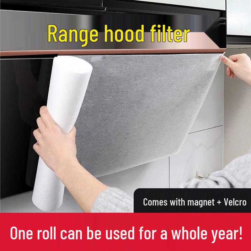 Universal Oilproof Range Hood Filter Screen with High-Temperature Resistant Sticker for Kitchen Stove