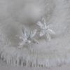 Mouvebament White Flower Earring_Silver925
