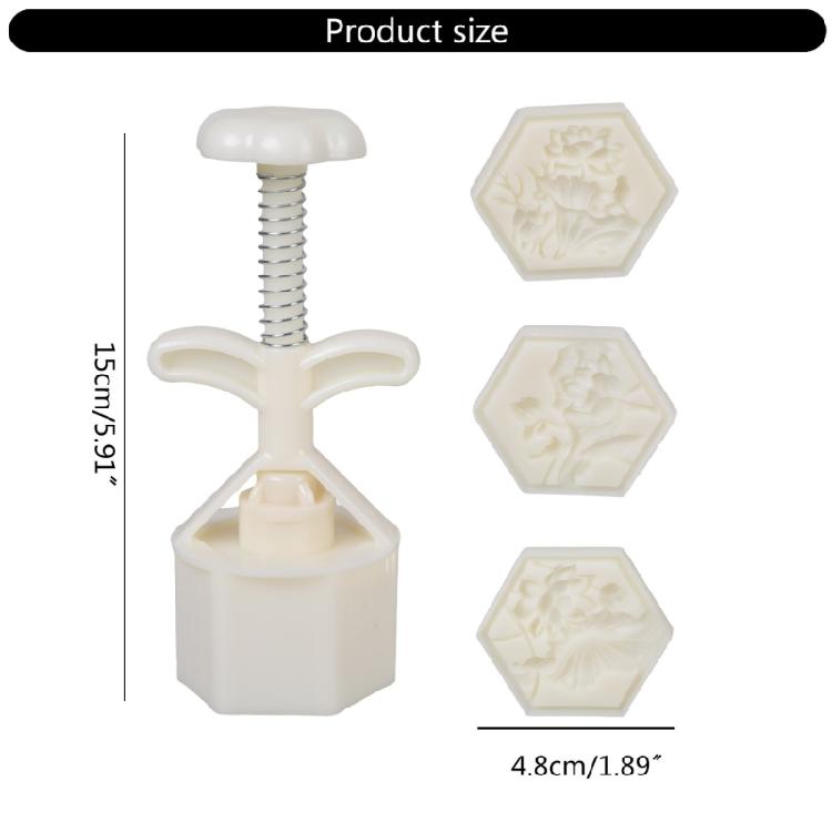 Ручная форма для лунных пряников, штампы для печенья, шестиугольная машина для изготовления лунных пряников, простая в использовании