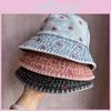 Bucket Summer Sunshade Hat Cotton Denim Material And Embroidered Women Cartoon