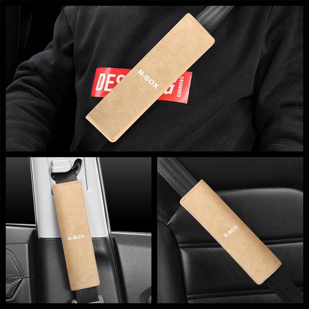 NBOX Seat Belt Covers and Car Soft and Secure Shoulder and Neck Reduces Suitable for Children and Set of Black Pads, Accessories, Comfortable,