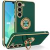 Case for Samsung Galaxy A16 4G/5G, Silicone with Rotating Ring - Night Green